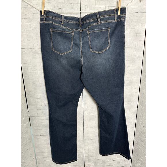 Torrid women’s jeans, medium wash, light distressing luxes slim boot plus size - Picture 2 of 14